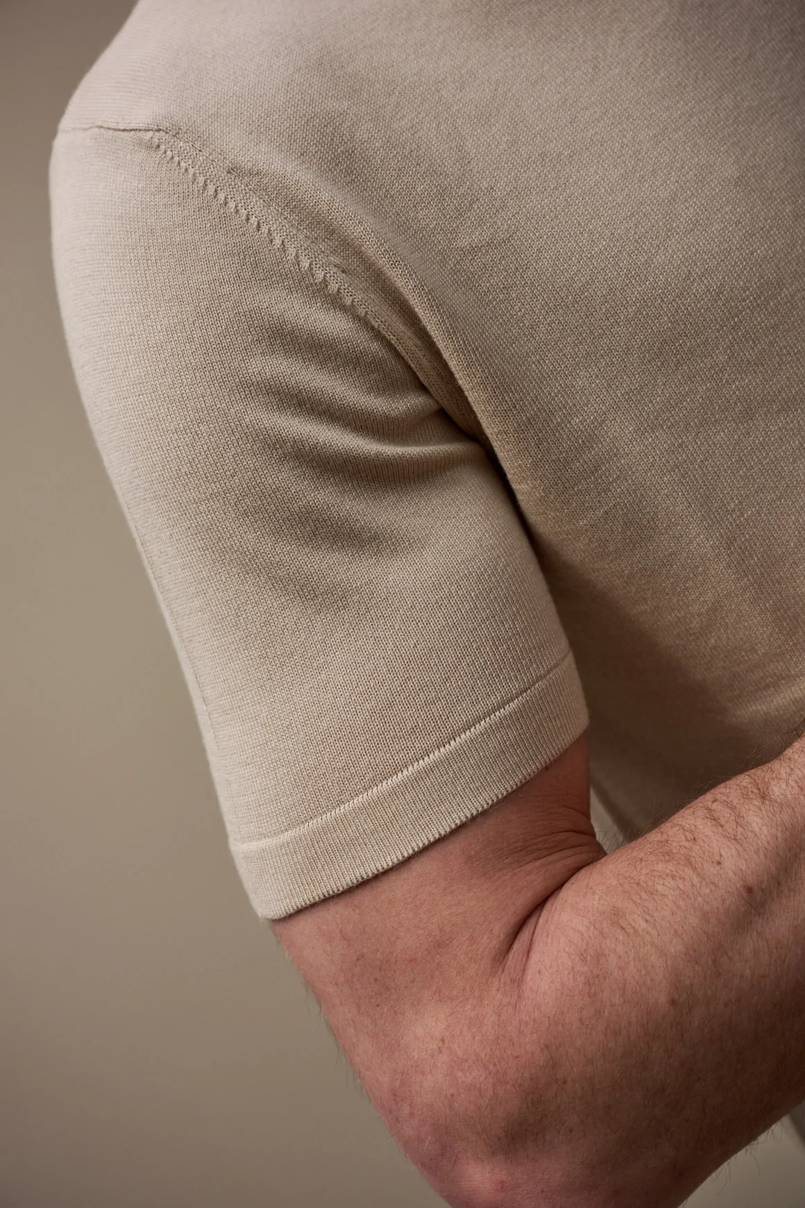 Achat T-shirt tricot TOM Beige