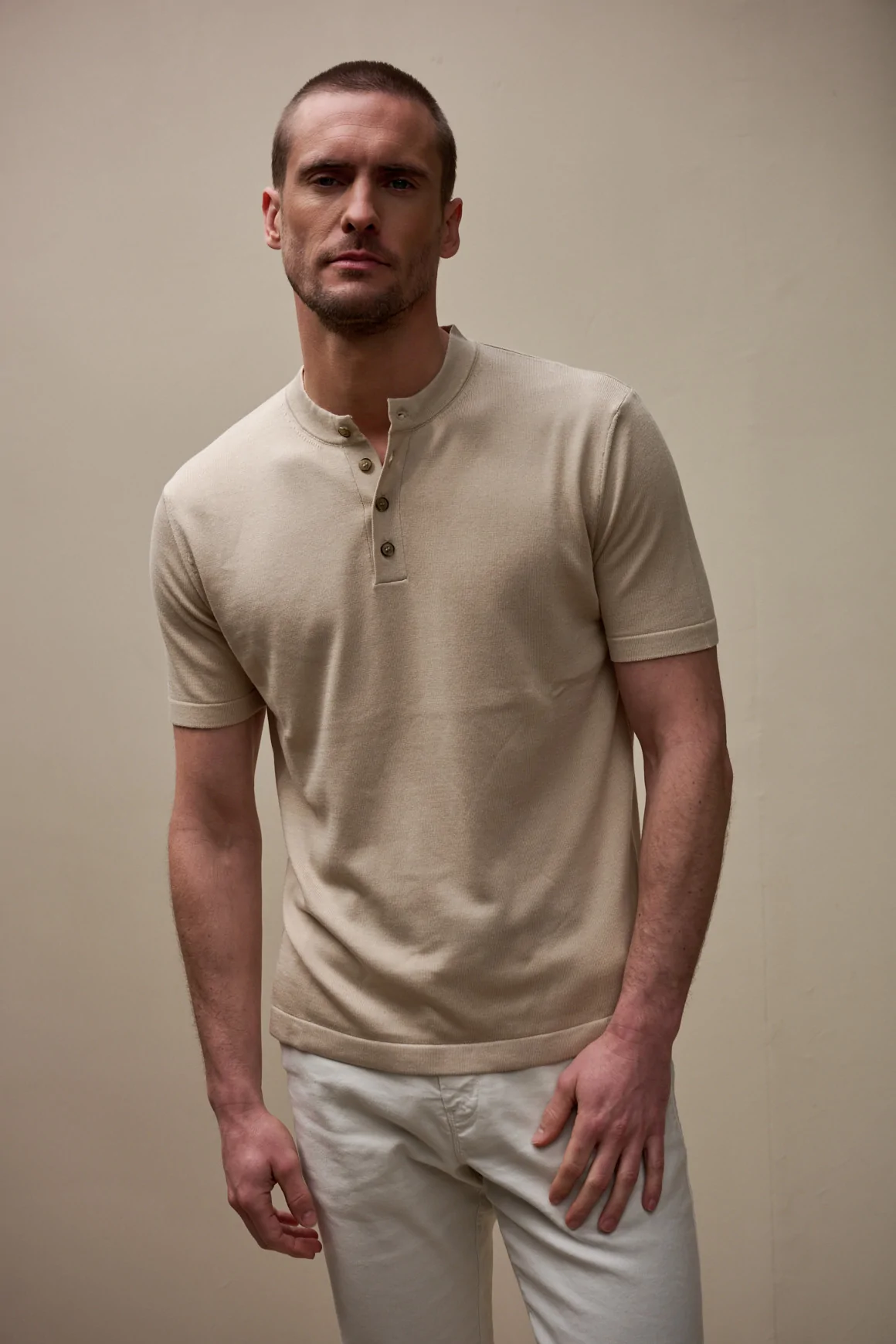 Achat T-shirt tricot TOM Beige