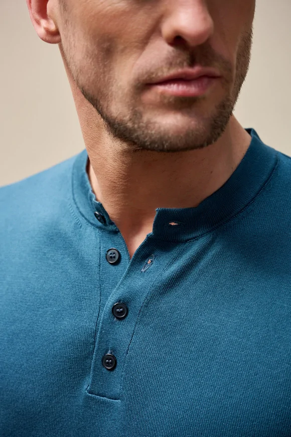 Achat T-shirt tricot TOM Bleu émeraude