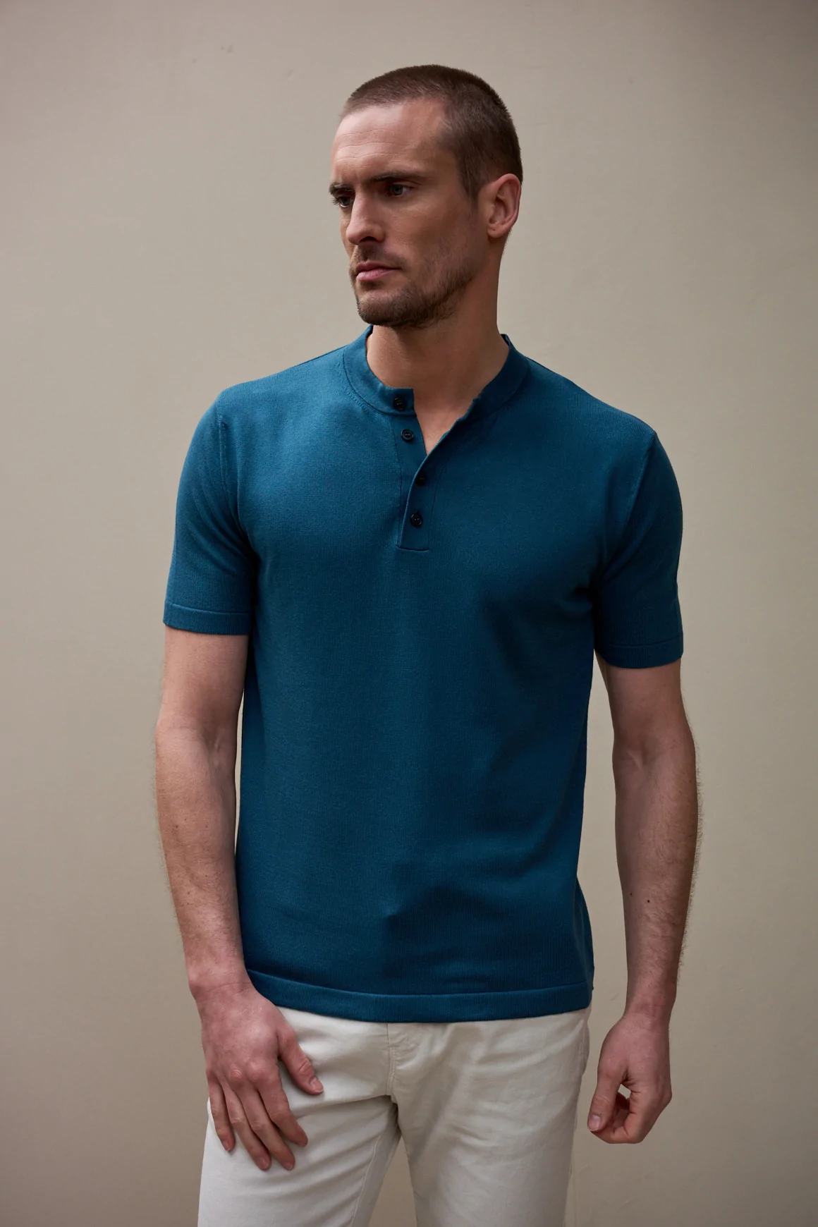 Achat T-shirt tricot TOM Bleu émeraude