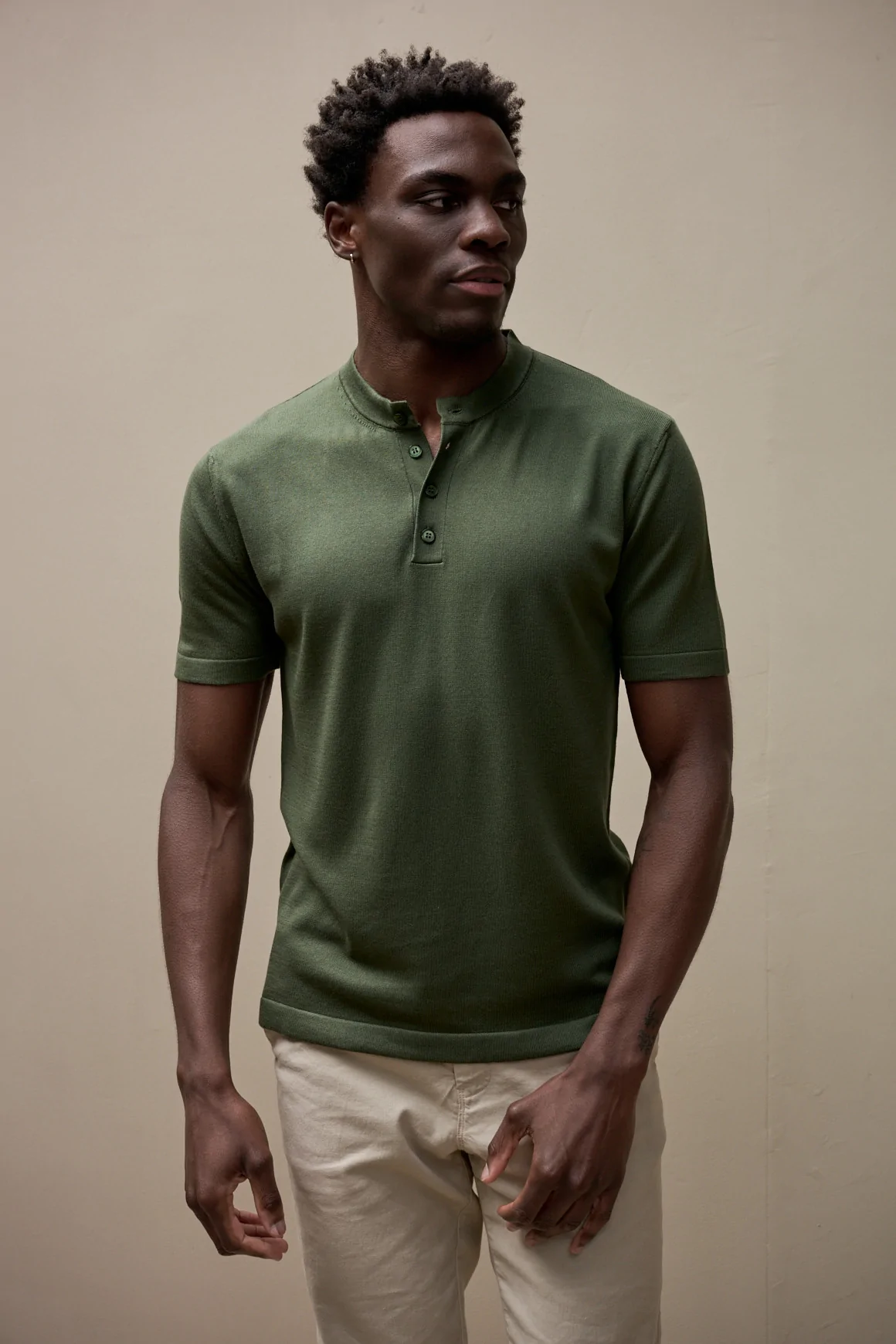 T-shirt tricot TOM Kaki