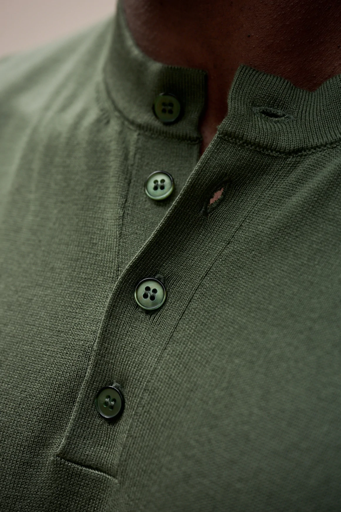 Achat T-shirt tricot TOM Kaki