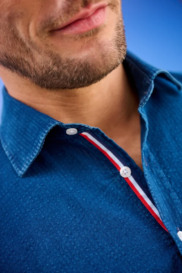 Achat Chemise SEERSUCKER FLAG Denim