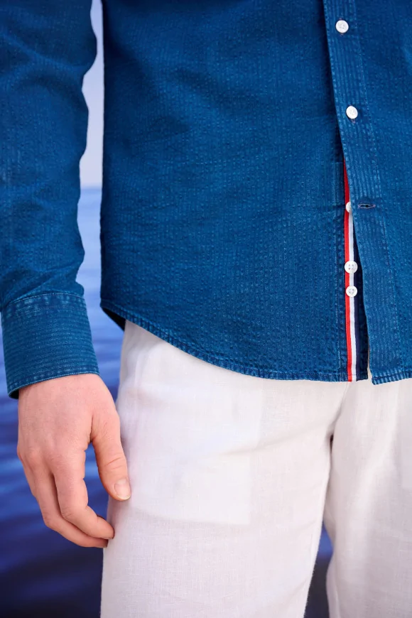 Achat Chemise SEERSUCKER FLAG Denim