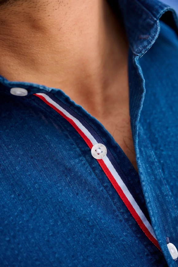 Achat Chemise SEERSUCKER FLAG Denim