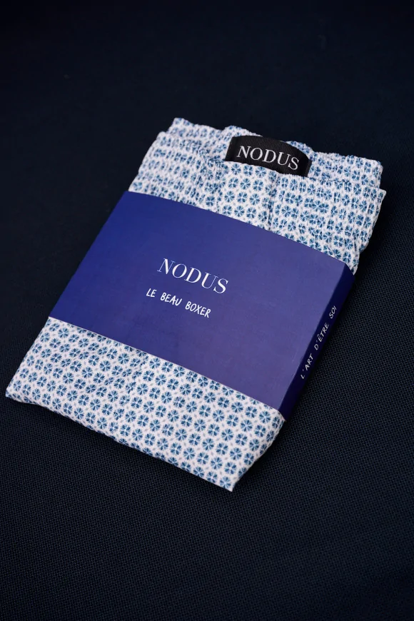 Achat Boxer Micro Motif Bleu