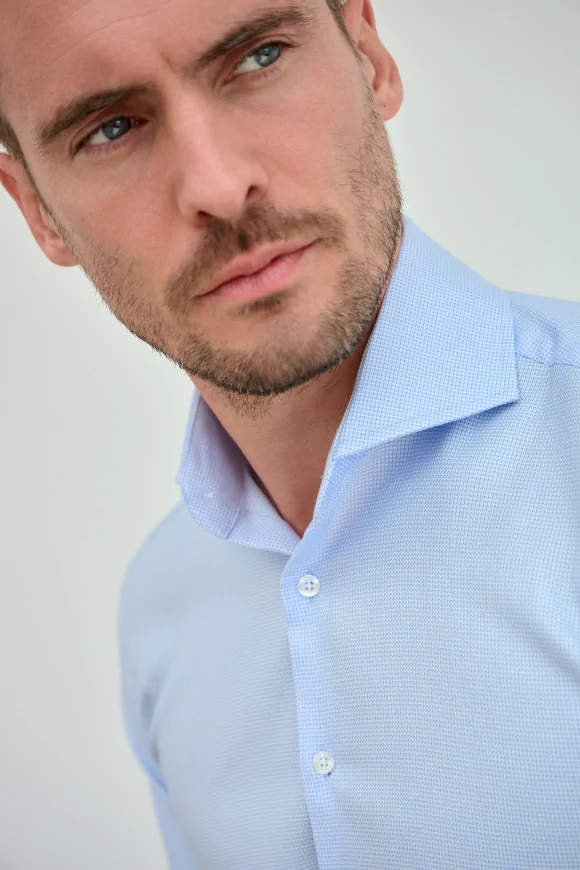 Achat Chemise CLASSIQUE ARMURÉE BLEUE