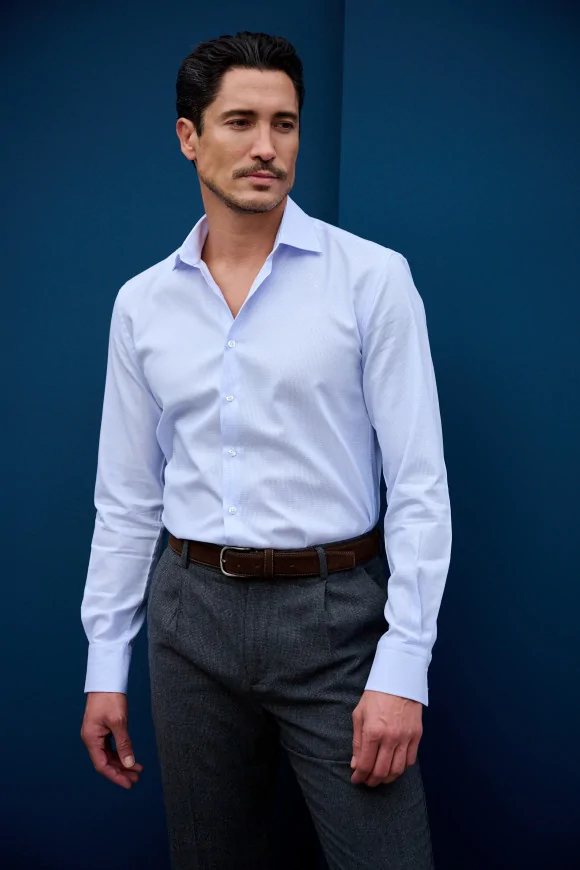 Achat Chemise CLASSIQUE ARMURÉE BLEUE
