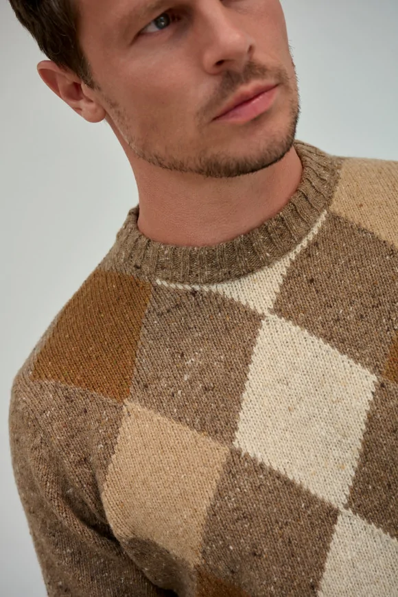 Achat Pull ETON Écorce - Marron