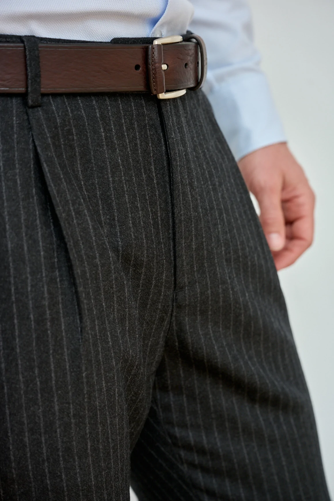 Achat Pantalon NEW YORK Anthracite Fines Rayures